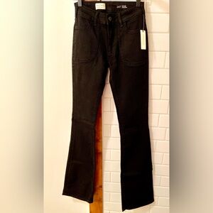 Pilcro | The Icon Flare Jeans in Sagitta Black Wash | Anthropologie